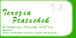 terezia ptatschek business card